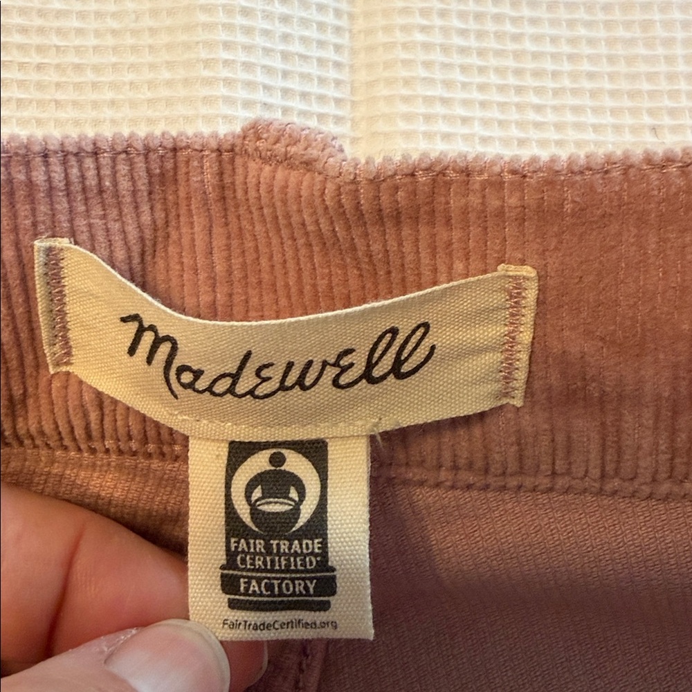 Madewell The Perfect Vintage Straight Jeans Corduroy Size 24 Sand Pink - Picture 4 of 14
